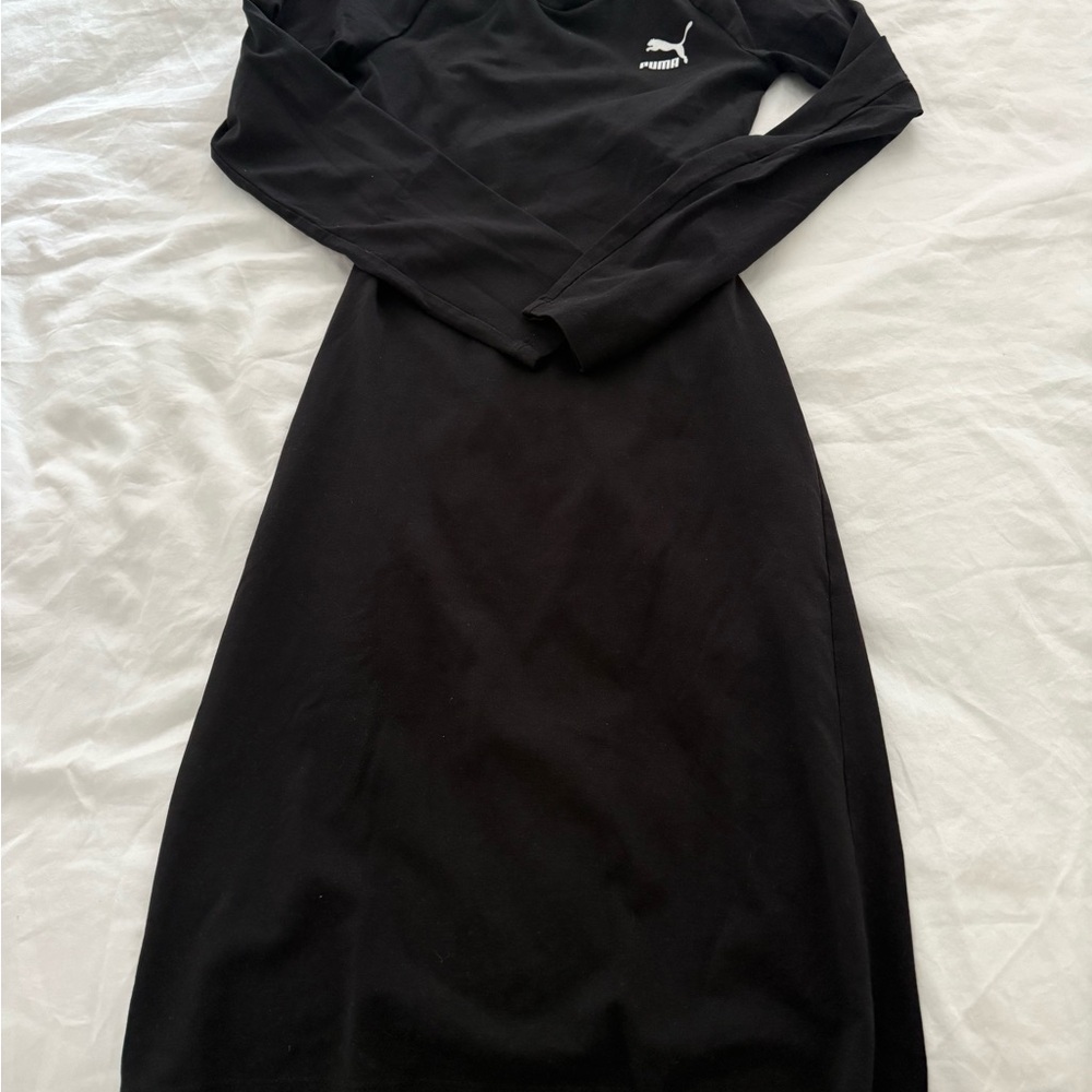 Puma Elegant Black Long Sleeve Dress